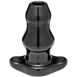 Perfect Fit Double Tunnel Plug Extra-Large 14 x 7.8 cm Noir